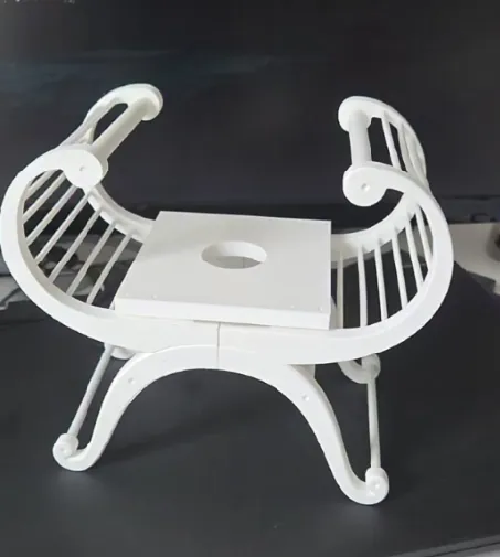 White 3D CAD model of the Mona chair